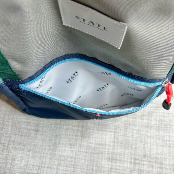 STATE Kane Mini backpack and mini Rodgers snack/ lunch pack bundle, blue/ green - Picture 5 of 10
